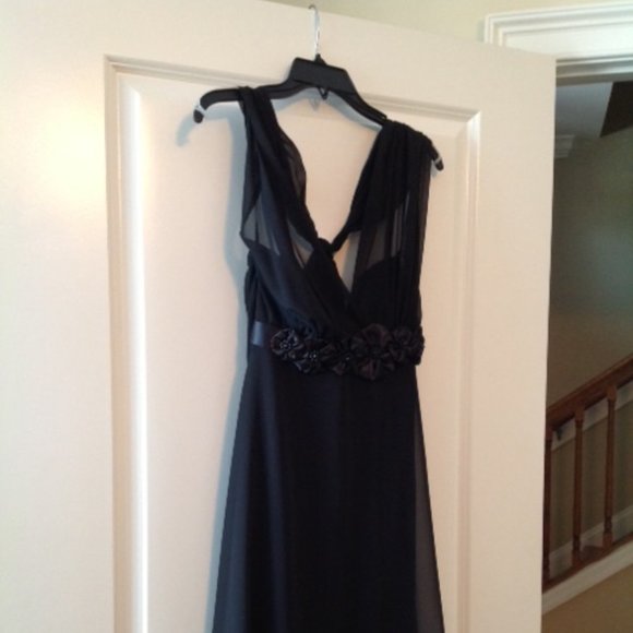 CONNECTED APPAREL BLACK SEMI-FORMAL DRESS - Picture 2 of 5